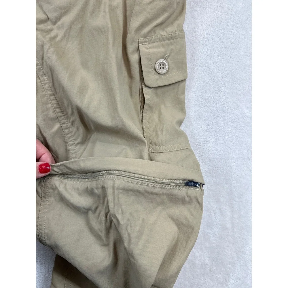 The North Face Convertible Cargo Pants Womens 10 Khaki Tan Zip Off Hiking‎